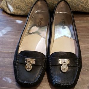 Michael Kors Black Leather Loafer 9 1/2